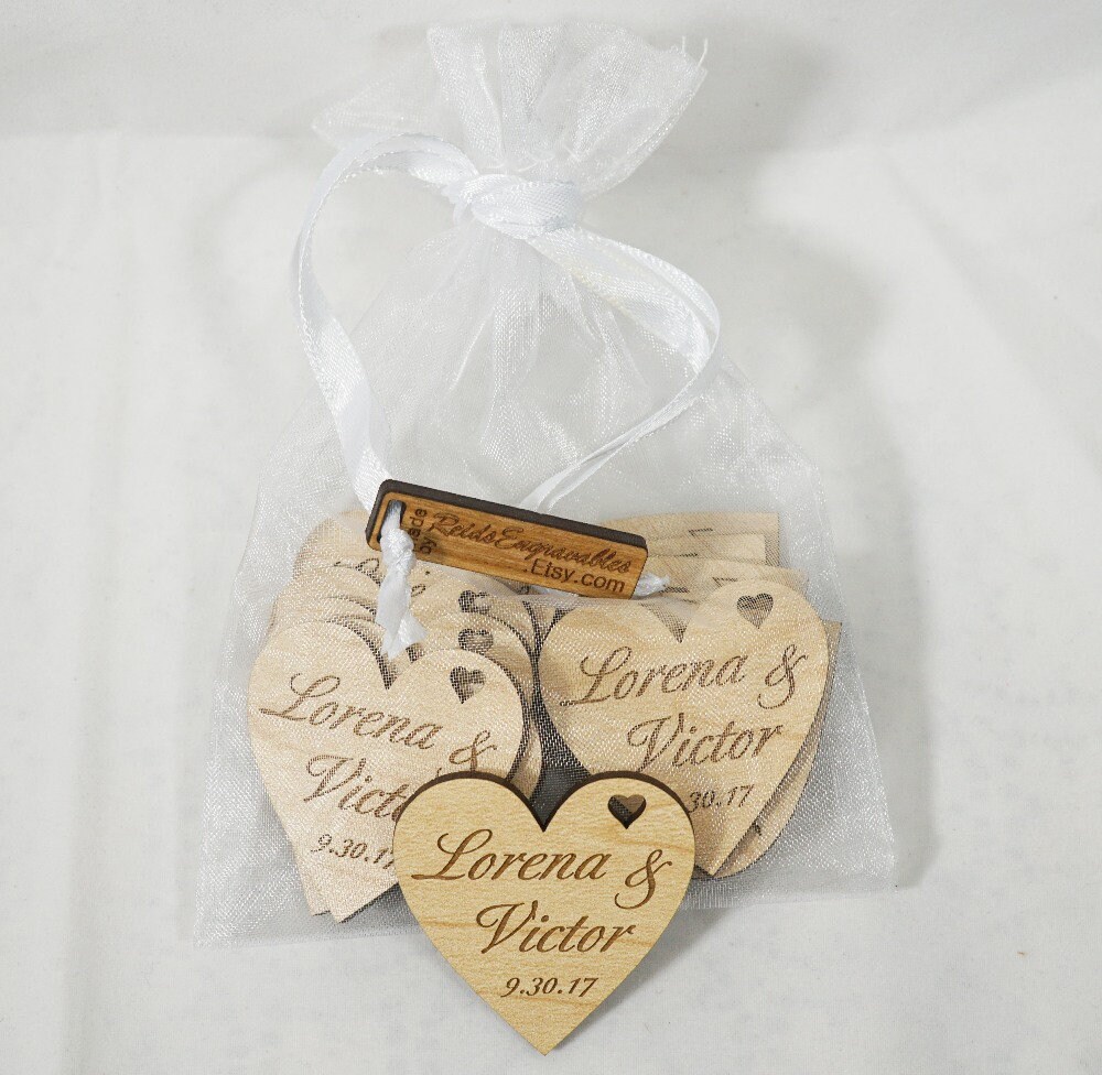 LV-2027 Bog Oak Wooden Heart Charm, Keychain, Wedding Favor-HAND CARVE –  Elvio Design