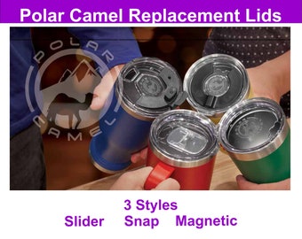 Polar Camel Replacement Lids for Tumblers, Slider Lid for 12oz to 30oz, Snap Lids for 10oz to 30oz, Magnetic Lid for 20oz to 30oz,