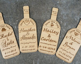 Save the Date Magnet,Custom Wood Save the Date,Personalized Engraved Save the Date,Personalize Wood Save the Date,Rustic Wood Wedding Magnet