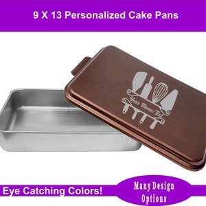 Custom Cake Pan with Lid, Personalized Baking Gifts, Customized Cake Pans, Unique Kitchen Gifts for Men, Housewarming Gift image 3