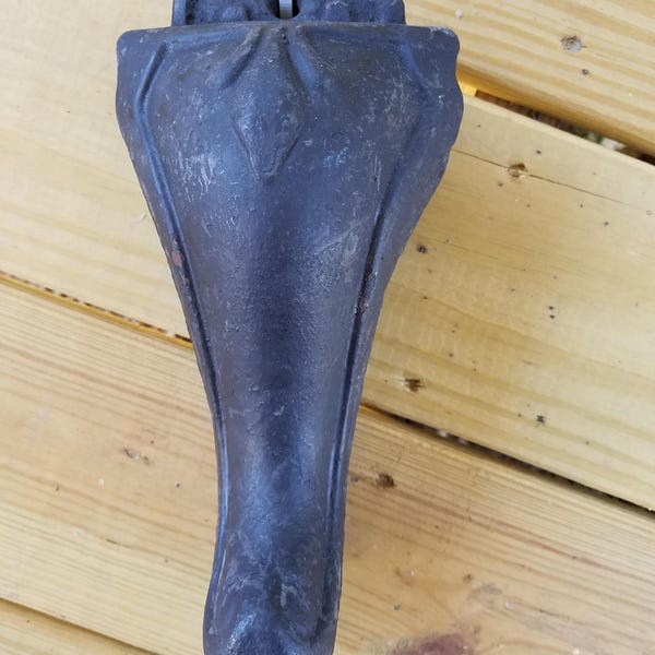 Antique solid cast iron stove legs, set of 4