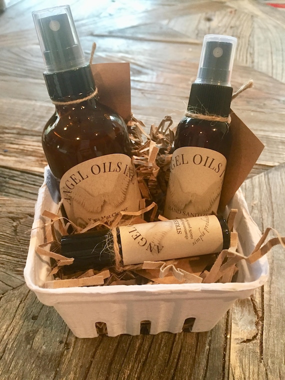 GIFT BASKET of 3- 1-mist 1-rollerball 1-hand sanitizer