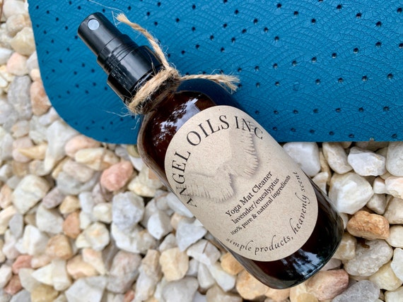 YOGA MAT CLEANER, antibacterial and disinfectant- Pure Lavender/Eucalyptus oils makes you feel calm & your mat clean. By AngelOilsInc