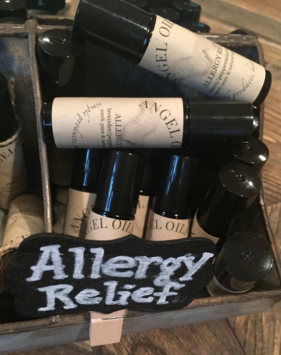ALLERGY RELIEF-rollerball with pure and natural peppermint/lemon/lavender
