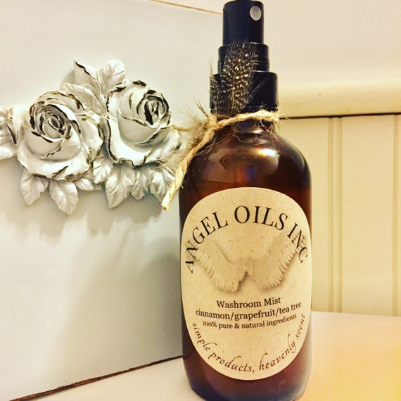 WASHROOM MIST-all natural bathroom spray with pure & natural cinnamon/tea tree/grapefruit essential oils