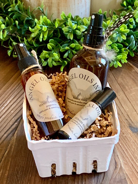 GIFT BASKET great for Mother’s Day- 3 products 1-mist, 1-rollerball, 1-hand sanitizer