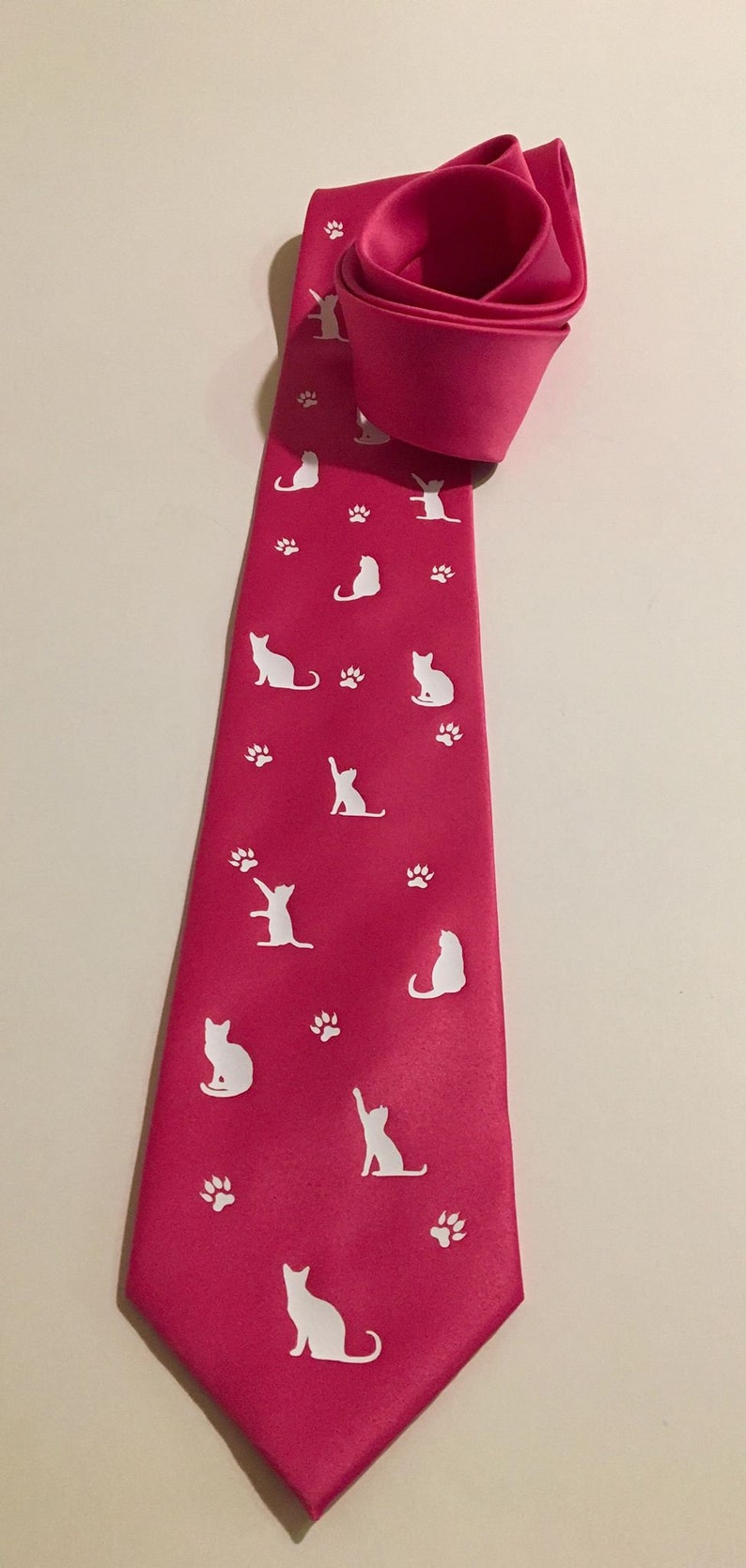 Cats , Cat Lover Necktie, Pink Tie, Cool, Unique and Fun, Birthday Gift, Wedding, Christmas, Father's Day, Valentine's image 8