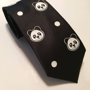 Panda Necktie, Pandas Lover, Great Gift, Cute, Wedding, Birthday, Christmas image 2