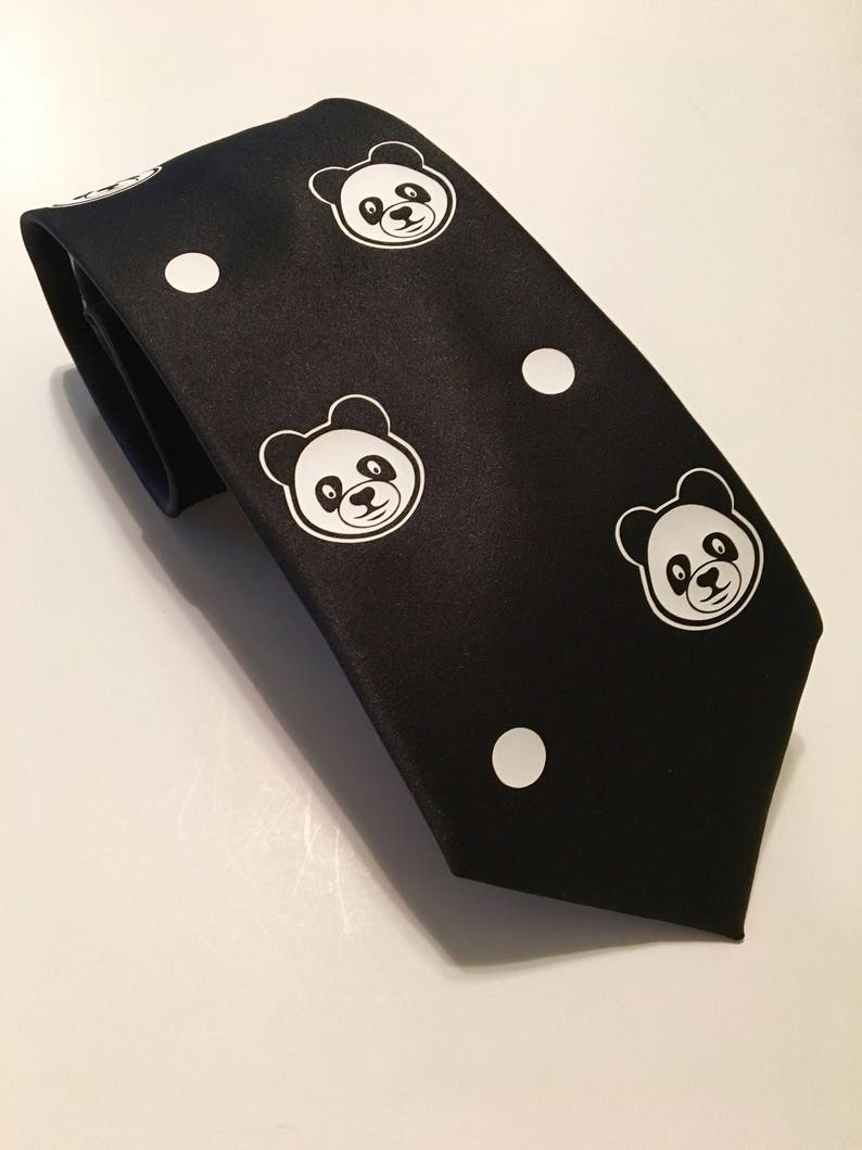 Panda Necktie, Pandas Lover, Great Gift, Cute, Wedding, Birthday, Christmas image 2