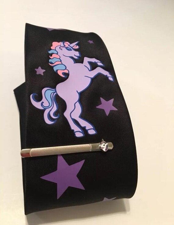 Unicorn Necktie and Unicorn Tie Clip Fun New