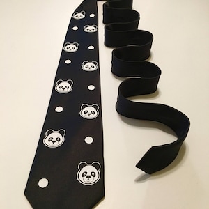 Panda Necktie, Pandas Lover, Great Gift, Cute, Wedding, Birthday, Christmas image 1
