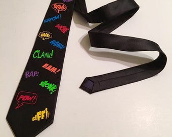 Fighting Sounds Necktie, Cool and Unique Tie, Birthday, Christmas, Anniversary, Wedding gift