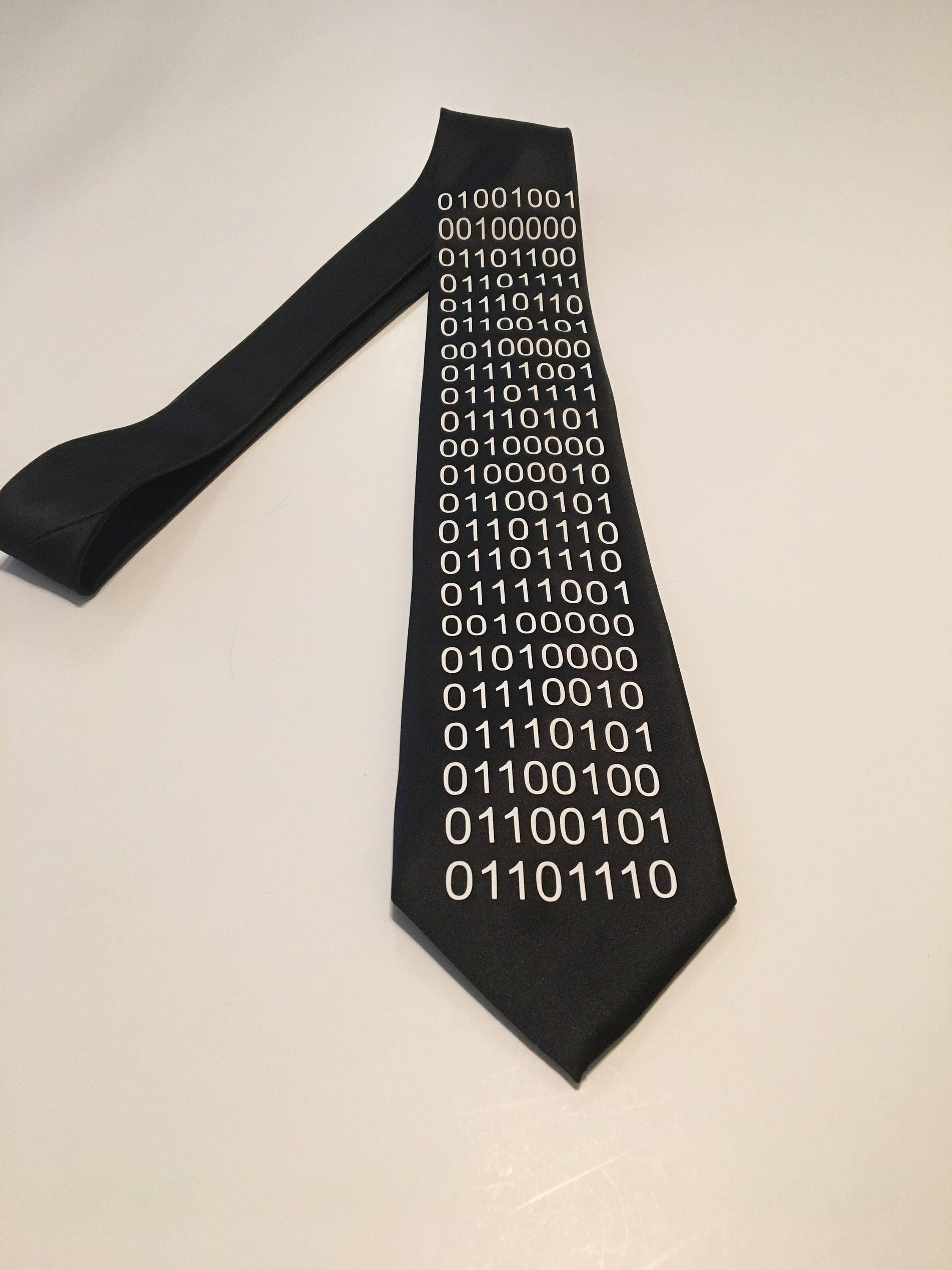 Binary Code Cool Necktie. It Says: Hello World! Hello World! - Etsy