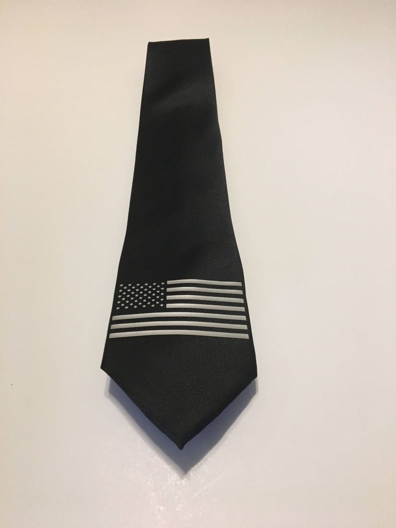Valentine/'s Cool American Flag Necktie Christmas Silver Logo Unique and Fun Wedding Birthday Gift Father/'s Day