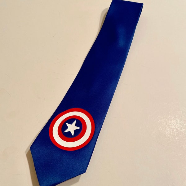America on Blue Necktie, Cool, Unique and Fun, Birthday Gift, Wedding, Christmas, Father's Day, Valentine's