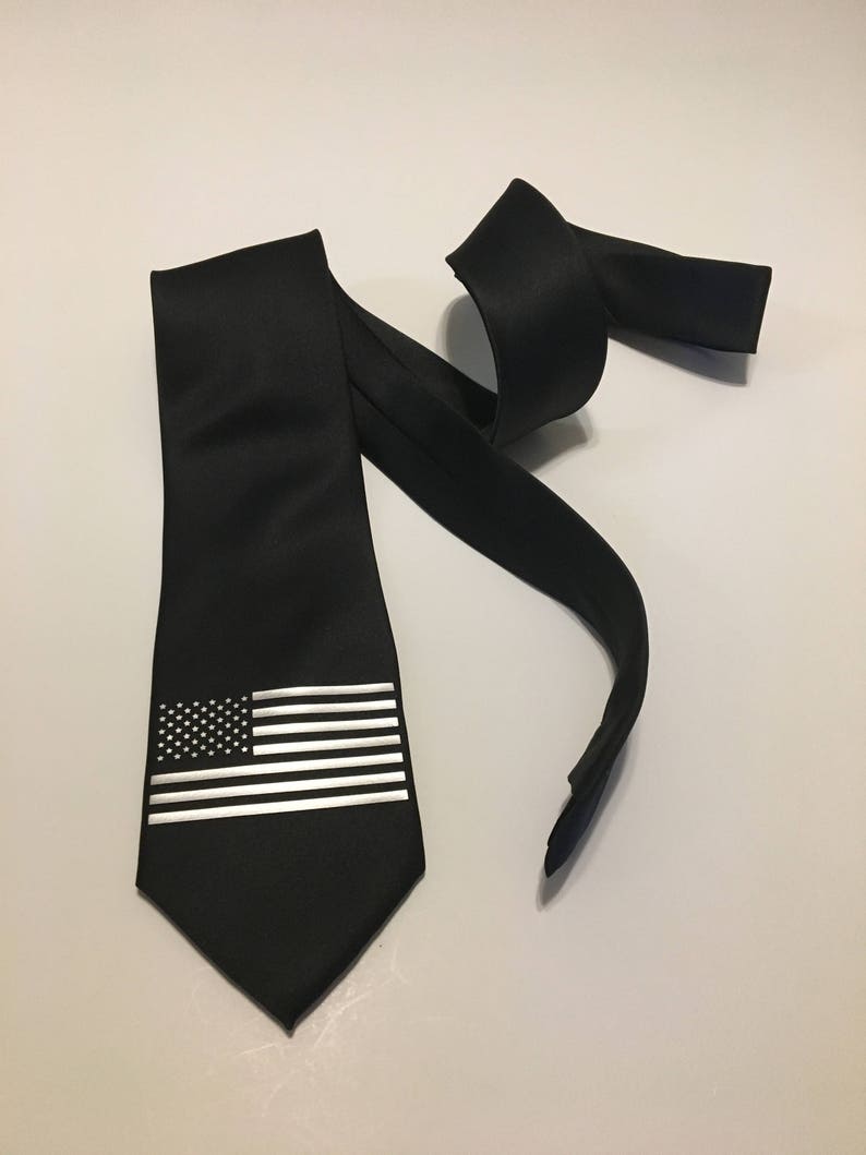 Valentine/'s Cool American Flag Necktie Christmas Silver Logo Unique and Fun Wedding Birthday Gift Father/'s Day