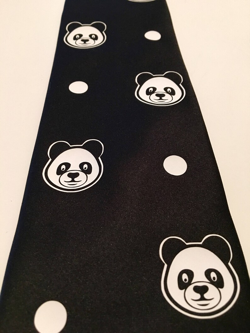 Panda Necktie, Pandas Lover, Great Gift, Cute, Wedding, Birthday, Christmas image 5