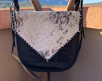 Cowhide crossbody