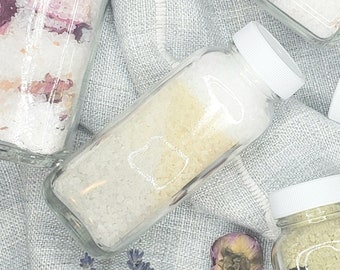 Clay bath salts - vegan, plant based, holiday gifts, holiday presents, bath and body products, handmade bath products, fragrance free