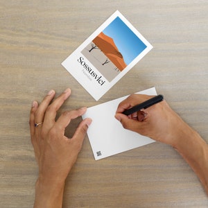 Sossusvlei Namibia Reise Kunst Postkarte Druck | Namib Wüste Sanddüne Postkarte Kunstdruck Design Geschenkidee Souvenir Grußkarte| 4x6 zoll