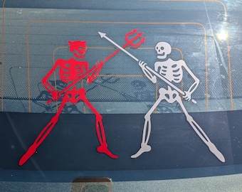 Calcomanía de esqueleto de dos colores