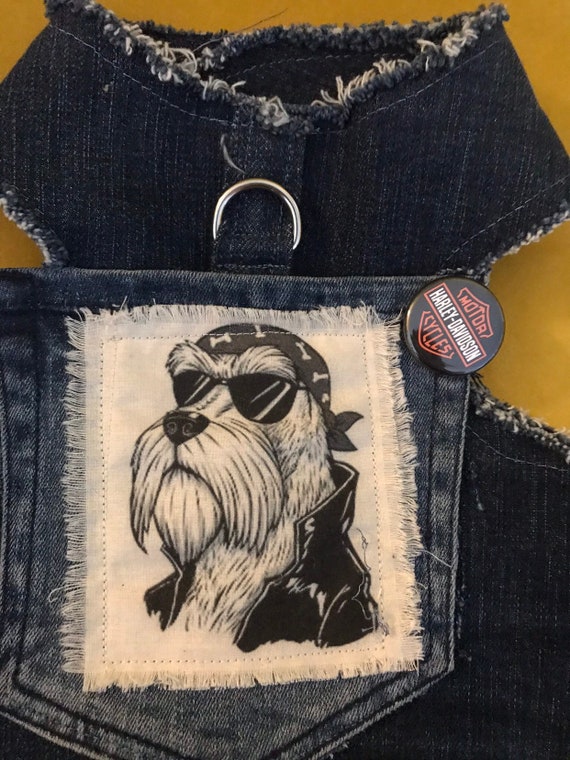 harley davidson denim dog jacket