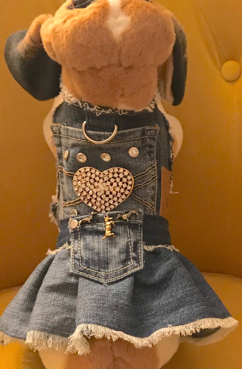 Ruffled Denim Dog Skirt