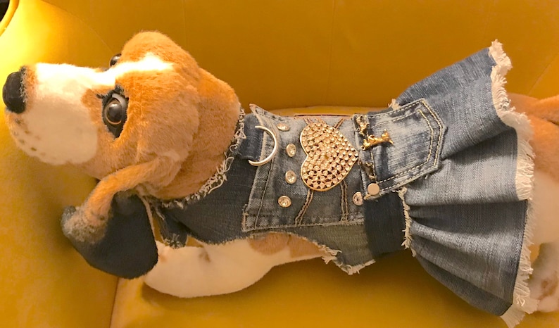 Ruffled Denim Dog Skirt