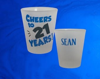 Cheers to...Milestone Birthday Shot Glass 12 Pack Print Font