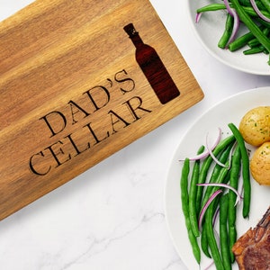 Personalised Father&#39;s Day Gift - Acacia Wooden Chopping Board, Personalised Cutting Board, Engraved Cutting Board, Chopping Board