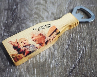 Personalised Bottle Opener - Magnetic, Wooden Bottle Opener