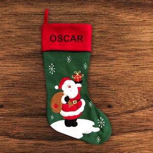 Personalised Christmas Stocking Traditional Santa Snowman - Etsy Canada