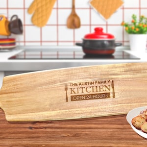 Personalised Cutting Board, Engraved Chopping Board - Large Rectangle Paddle Board