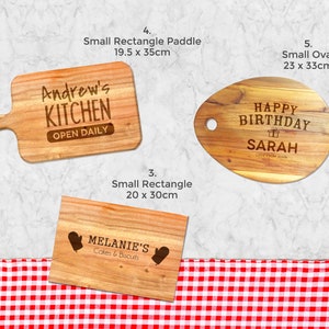 Personalised Acacia Wooden Chopping Board Custom Cutting Board, Engraved Cutting Board, Chopping Board, Housewarming Gift, Valentines Day image 4