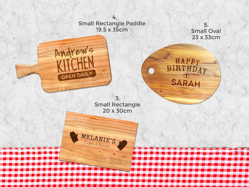 Personalised Acacia Wooden Chopping Board Custom Cutting Board, Engraved Cutting Board, Chopping Board, Housewarming Gift, Valentines Day image 4