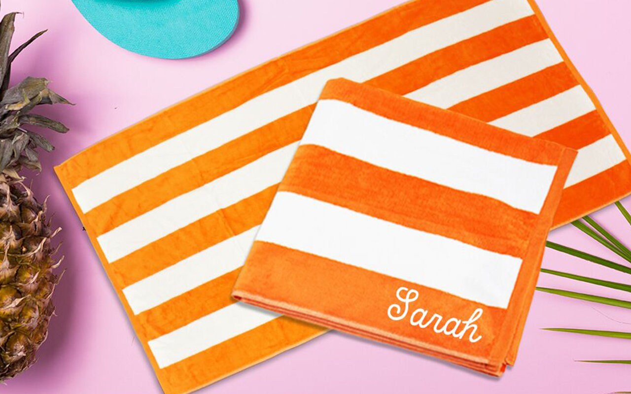 Personalised Beach Towel Monogrammed Beach Towel Striped Etsy Australia