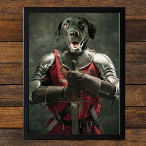 Royal Pet Portrait - Renaissance Pet Painting, Renaissance Pet Portrait, Dog Portrait, Royal Dog Portrait, Framed Print