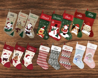 Chaussettes de Noël personnalisées - 14 modèles - Nom brodé