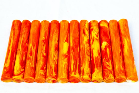 Tropical Distortion Resin Pen Blanks Alumilite Rods Hair | Etsy