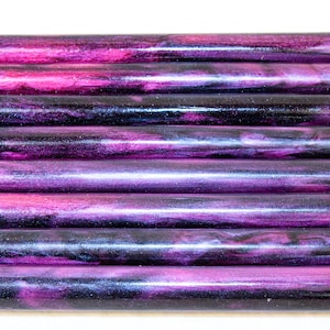 Galaxy Resin Rods - Bespoke Kitless Pen Blanks Hair Stick Magic Wand Crochet Hook Pipe