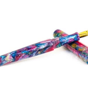 Älvvingar Resin Skräddarsydd Reservoarpenna med Tysk JoWo-Spets - Skrivande bild 2