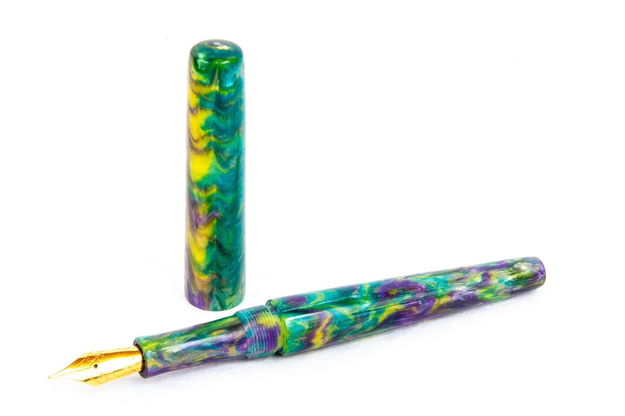 Jungle Bird Resin Bespoke Fountain Pen w/ German JoWo Nib - Writing