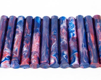 Półfabrykaty do długopisów z żywicy w kolorze gwiaździstym, pręty Alumilite, błyszczące – magiczna różdżka, szydełko, szpilka do włosów, fajka