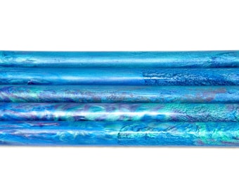 Caribbean Swirl Alumilite Resin Rod Blanks - Bespoke Kitless Pen Blank, Magic Wand, Hair Stick