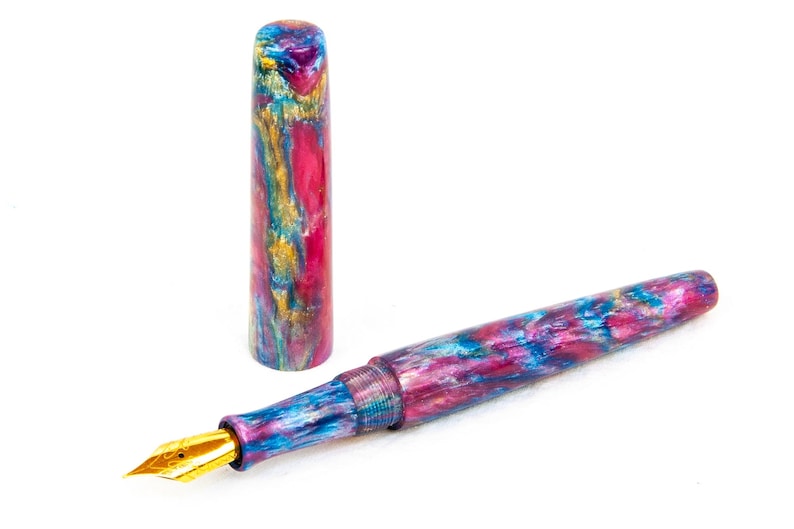 Älvvingar Resin Skräddarsydd Reservoarpenna med Tysk JoWo-Spets - Skrivande bild 1