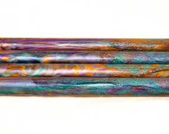 Surfers on Acid  Alumilite Resin Rods - Bespoke Kitless Pen Blanks Hair Stick Magic Wand