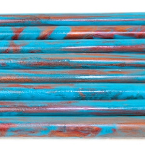 Fire and Ice Alumilite Resin Rod Blanks - Bespoke Kitless Pen Blank, Magic Wand, Hair Stick