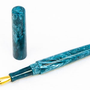 Brotherly Love Birds of Prey Resin Bespoke Fountain Pen w/ German JoWo Nib - Writing