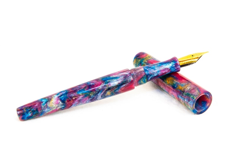 Älvvingar Resin Skräddarsydd Reservoarpenna med Tysk JoWo-Spets - Skrivande bild 8