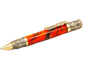 Phoenix Stift in Acryl w / Antike Messing Finish - Schreiben